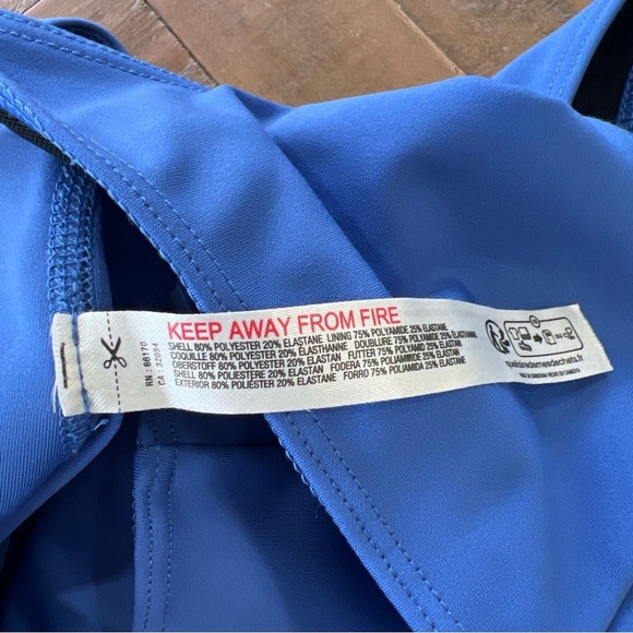 Free People Back it Up One Piece Small Pool Blue Med Impact Gym Workout Run NWT - Picture 8 of 11